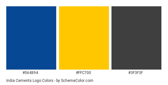 India Cements Logo Color Scheme » Black » SchemeColor.com